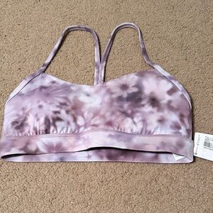 Lululemon floral Tie-Dye Lavender flow y bra